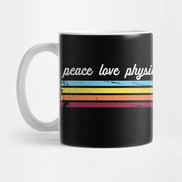 Retro Stripes Peace Love Physical Education by Jitterfly